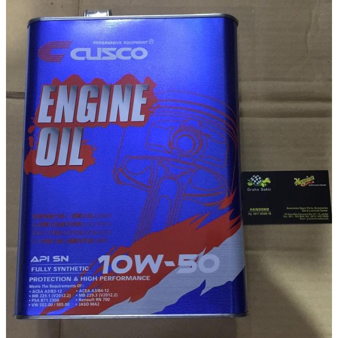 Oli Cusco 10w50 Racing Full Synthetic