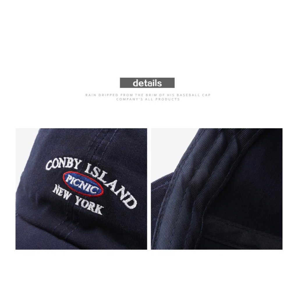 Turun harga Topi Pria Wanita Baseball Conby Island Bordir Gaya Kekinian COD