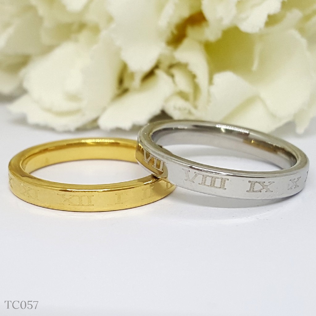 PGX Cincin Titanium Couple Tunangan Aksesoris Fashion Perhiasan Anti Karat - TC096