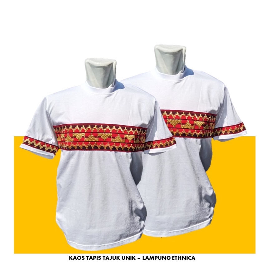 LAMPUNG ETHNICA OFFICIAL- TAPIS LAMPUNG ASLI -KAOS TAPIS LAMPUNG ETHNIC - MOTIF TAJUK UNIK - KAOS TA