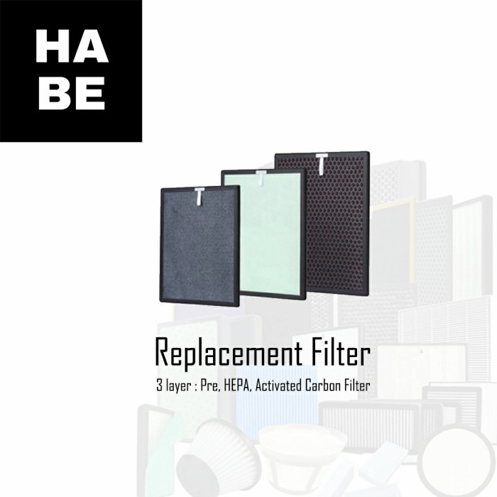 TERBARU HABE Filter HEPA Replacement Air Purifier