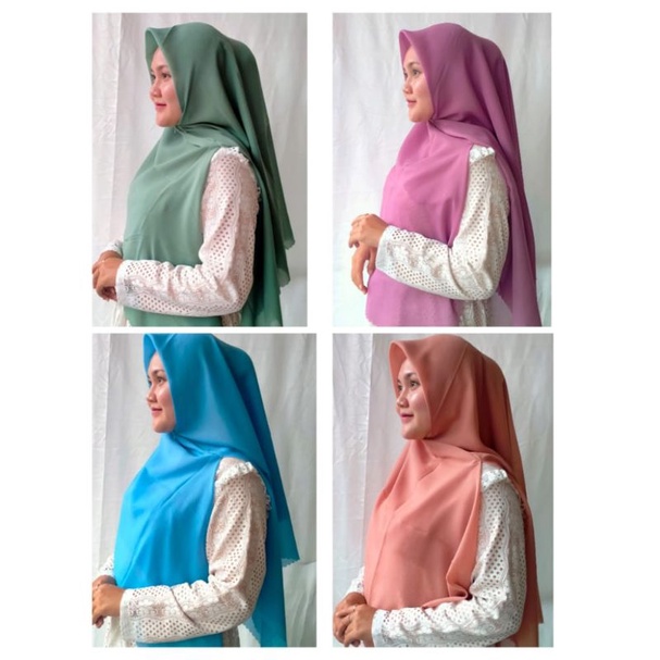 "ZALINA SQUARE SYAR'I" Hijab instan/Hijab Zipper/Hijab Resleting/Hijab Syar'i/Hijab Jumbo 130x130cm