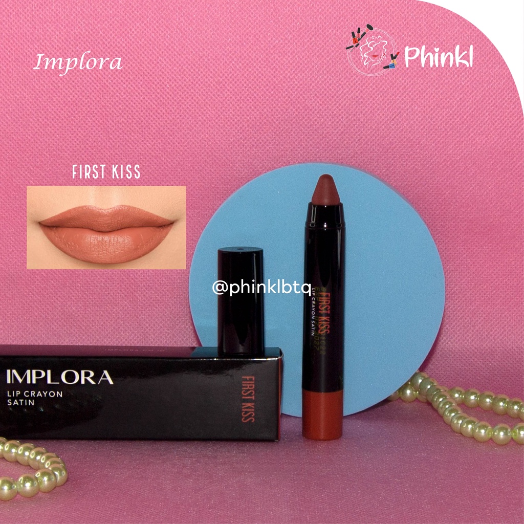 `ღ´ PHINKL `ღ´ IMPLORA LIP CRAYON lipstick mattee bentuk unik bisa untuk ombre lips