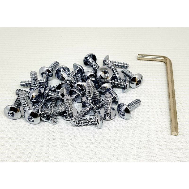 Baut Body All Yamaha Chrome 1pack isi 34pcs Free Kunci L