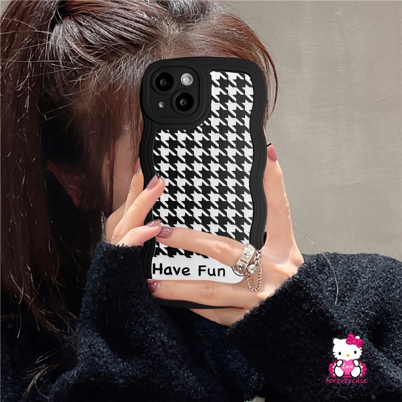 Soft Case Tpu Motif Houndstooth Cover Samsung A50 A04s A50s A30s A32 A13 A23 A12 M22 A03s A53 A52 A22 A21s A52s A33 A23 M11 M22 A31 M32