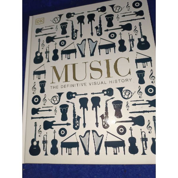 import book MUSIC The definitive visual history, buku import hard cover, all music equipment around 