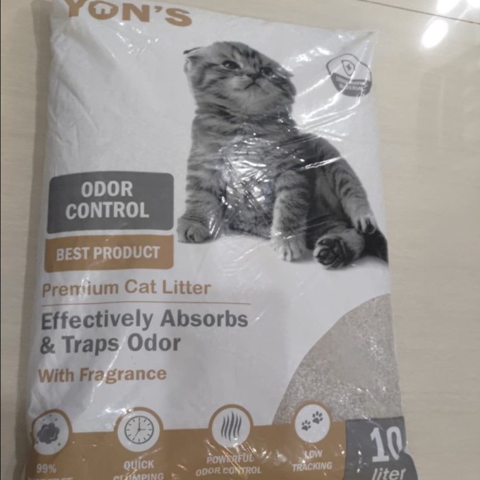 Yons Pasir Kucing Cat Litter Gumpal Wangi Coffee 10 liter