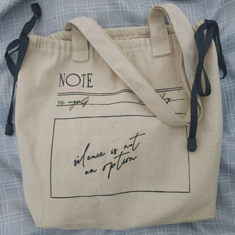 totebag kanvas polos premium tebal aesthetic/totebag kuliah