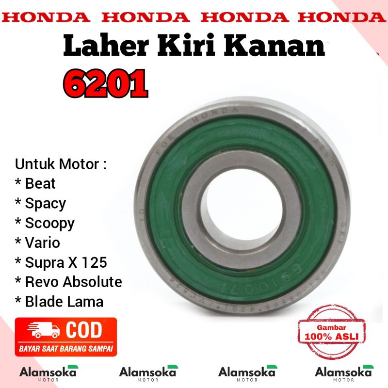 Laher Bearing 6201 RS 10pcs Murah Roda Depan Beat Bearing Laher Lahar Roda Depan 6201 Vario 125 Orig