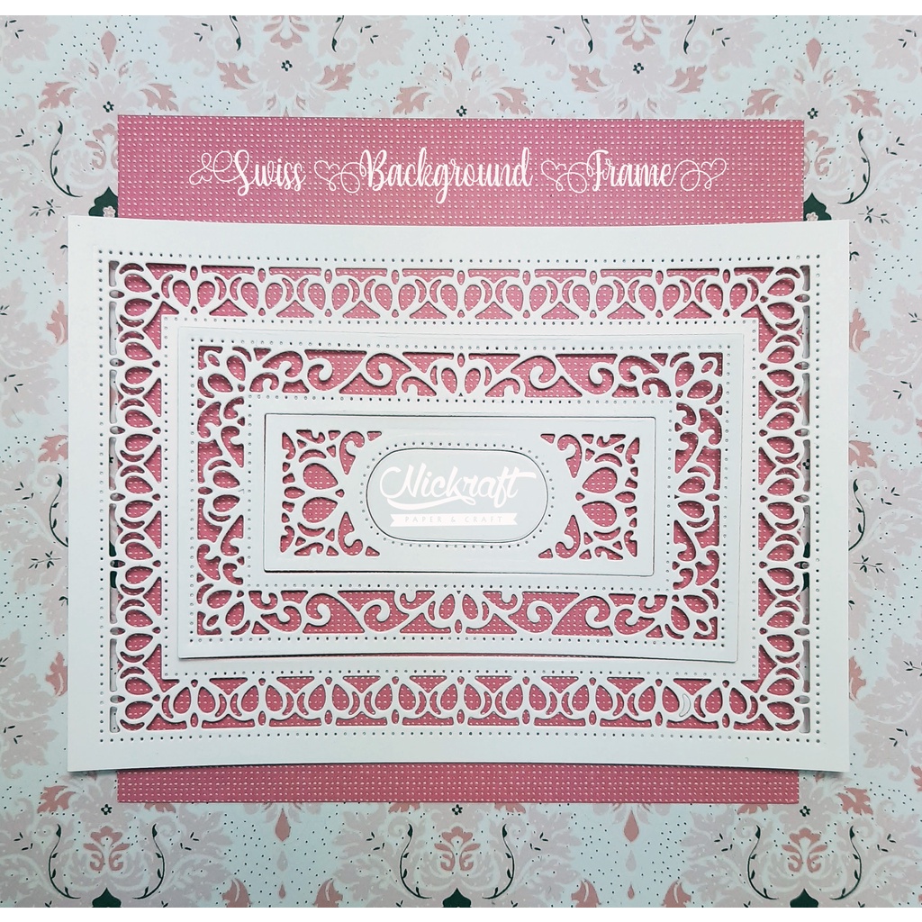 

SWISS BACKGROUND FRAME - Hiasan Scrapbooks Kotak Rectangle