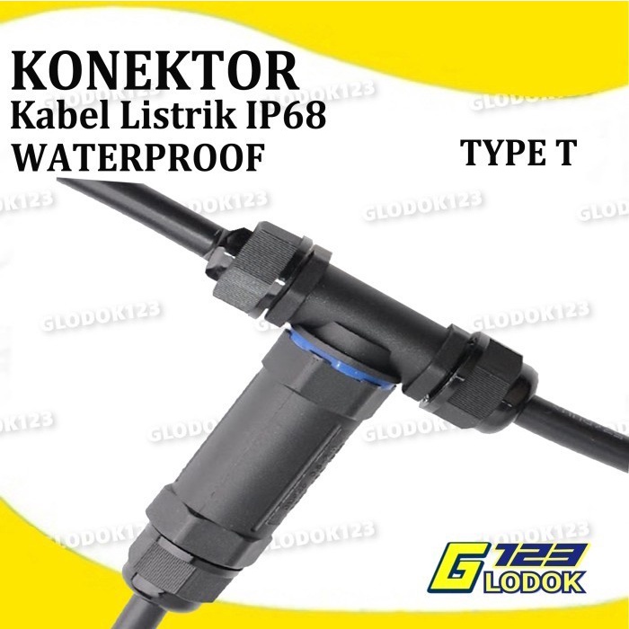 Sambungan Konektor Kabel Listrik Tahan Air Outdoor Waterproof IP68 T Y