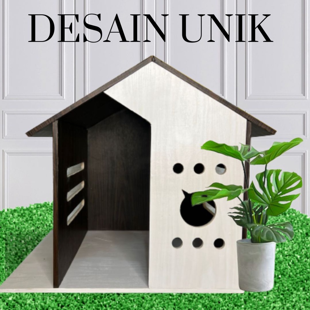 Rumah Kucing Besar dan Tebal Model Stylish Premium Quality Desain Unik Hewan Peliharaan FEFARM