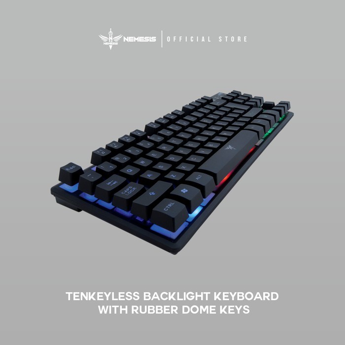 NYK Nemesis K-01 / K01 TKL Rainbow Keyboard Membrane Gaming RGB