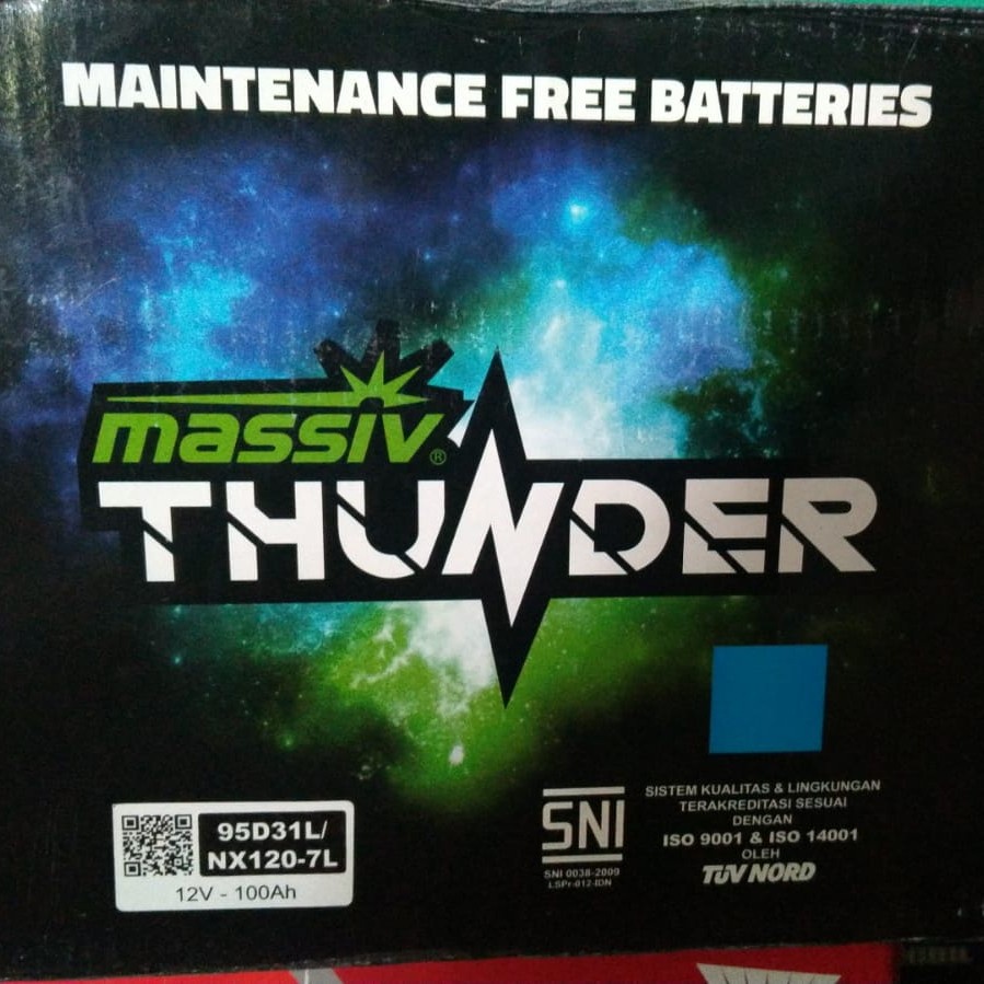 Accu / Aki Kering Massiv Thunder NX120-7L / 95D31L 12v 100aH