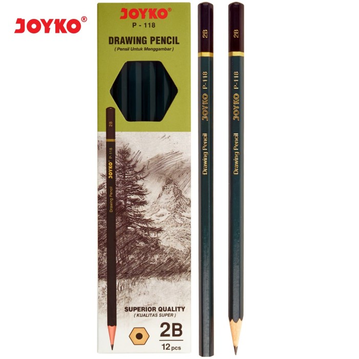 

PENSIL JOYKO P-118 | 2B-8B | PENCIL HEXAGONAL GRIP | ECER