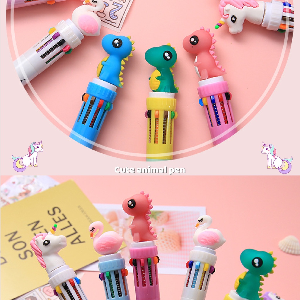 Pretty PULPEN  KARAKTER LUCU DOLL 3D 10 WARNA PULPEN TULIS