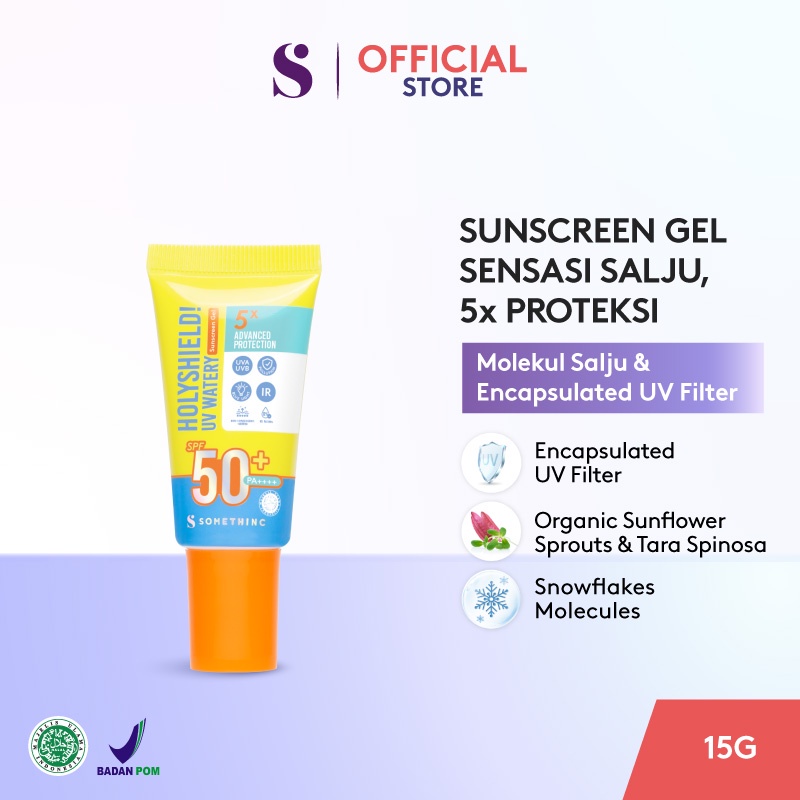 ✨ AKU MURAH ✨ SOMETHINC Holyshield! UV Watery Sunscreen Gel SPF 50+ PA++++ / Sunscreen Sensasi Salju