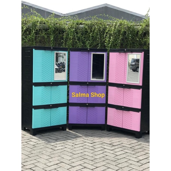 Lemari Plastik Aquose Plus Kaca