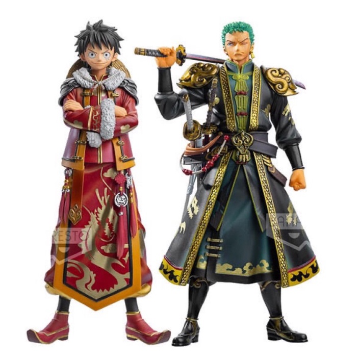 Luffy Roronoa Zoro Chinese Costume Action Figure DXF Grandline Men