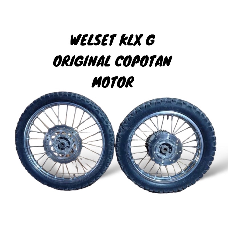 WELSET KLX G ORIGINAL COPOTAN MOTOR 16/19 -VELG SET ORIGINAL KLX G 16/19