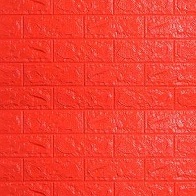Wallpaper 3D Zt0112 Brick Foam Red Wallpaper Dinding Batu Bata Merah