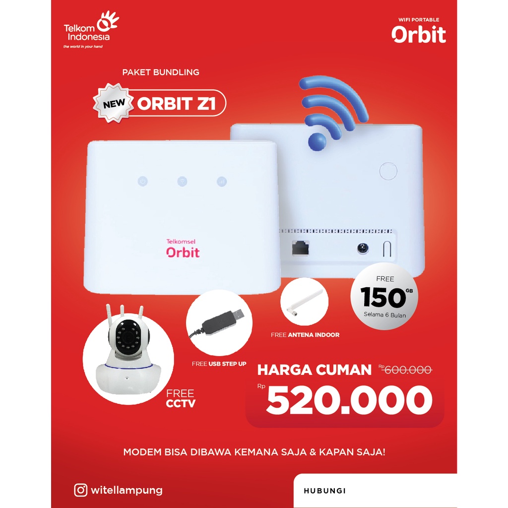 PROMO 11.11 MODEM ORBIT STAR  Z1 Wifi Hotspot Termurah Original Kualitas Terbaik (Free 25GB/30 Hari 