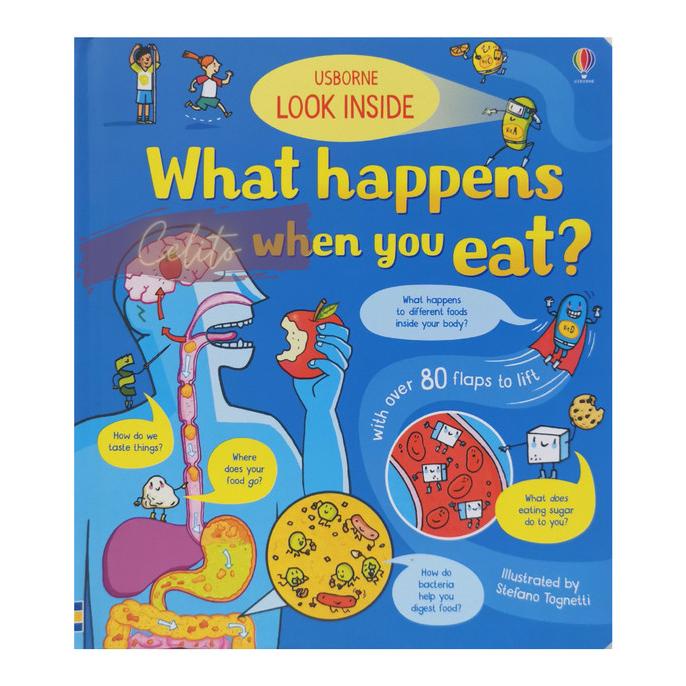 Buku Usborne Book Look Inside What Happens When You Eat?