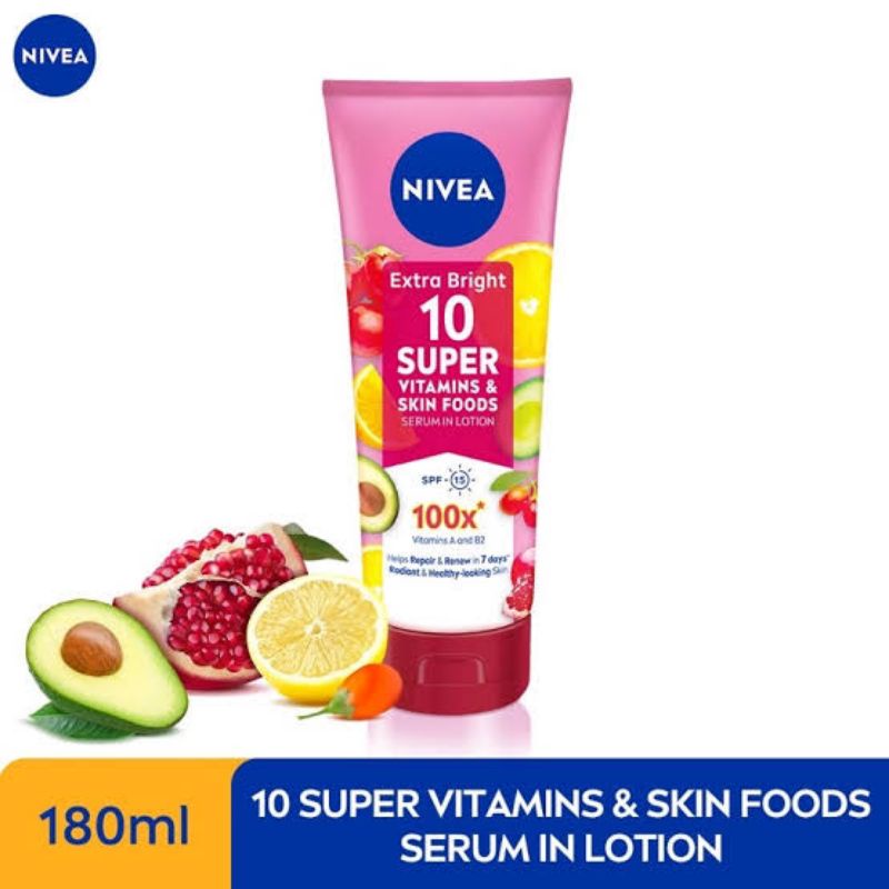 Gambar NIVEA Handbody Super Vitamin Skin Food Body Serum 180ml