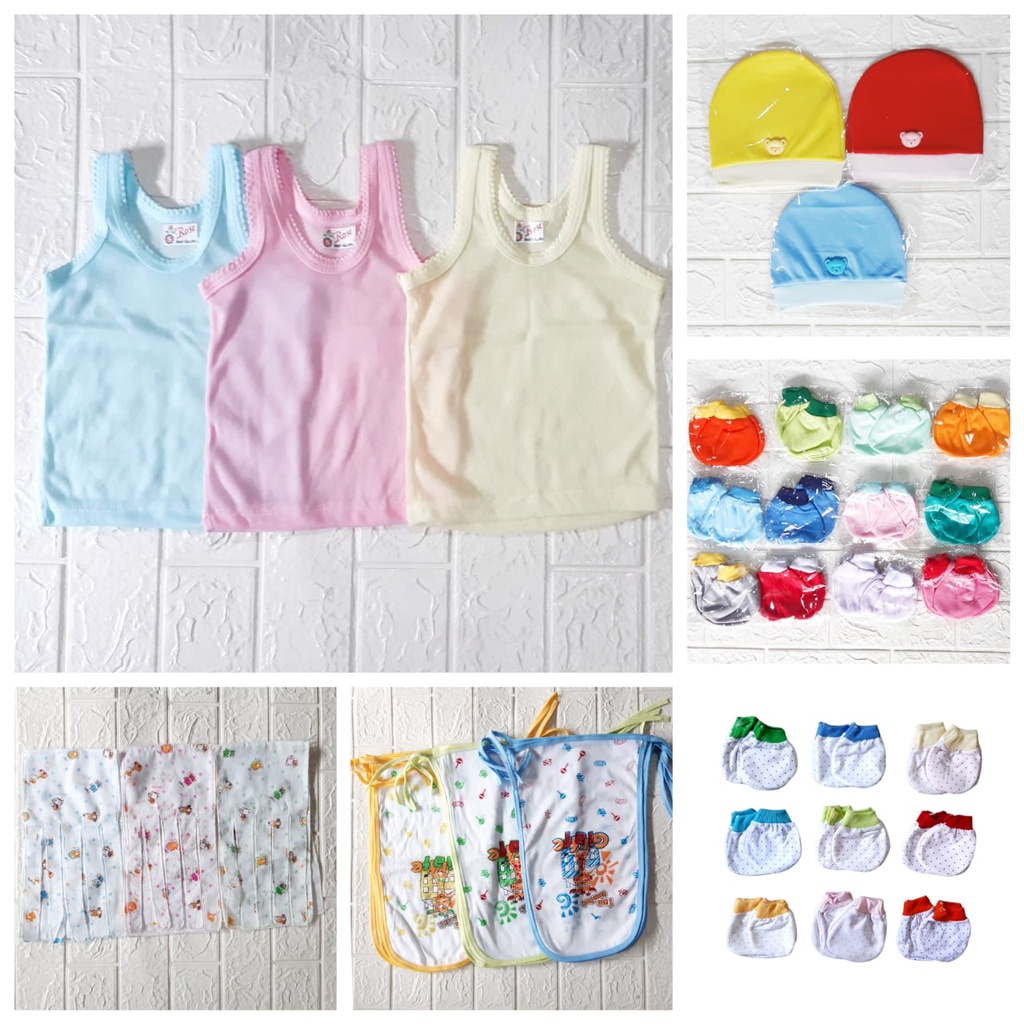 Perlengkapan Baju Bayi Baru Lahir (New Born) Paket Hemat Perlengkapan Bayi Ekonomis bedong perlak setelan baju celana popok gurita singlet sarung tangan kaki topi bayi termurah murah lengkap