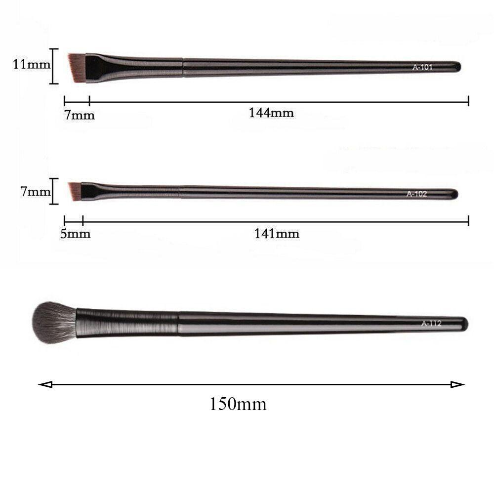 1 / 7pcs / set Brush Makeup Gagang Panjang Portable Untuk Eyeshadow