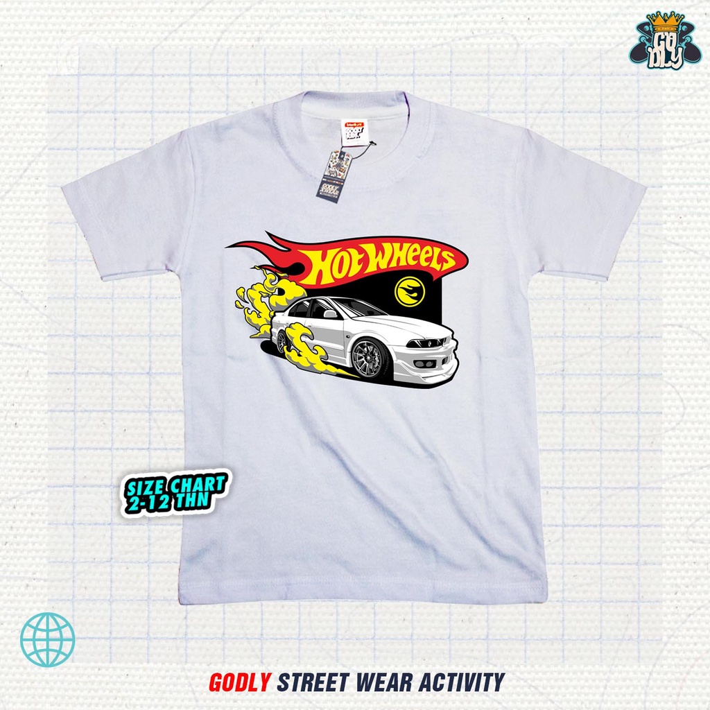 Atasan Kaos Anak Motif Laki Laki Hot Wheels Usia 1-12Thn Cod Bayar Ditempat Godly.Xwear