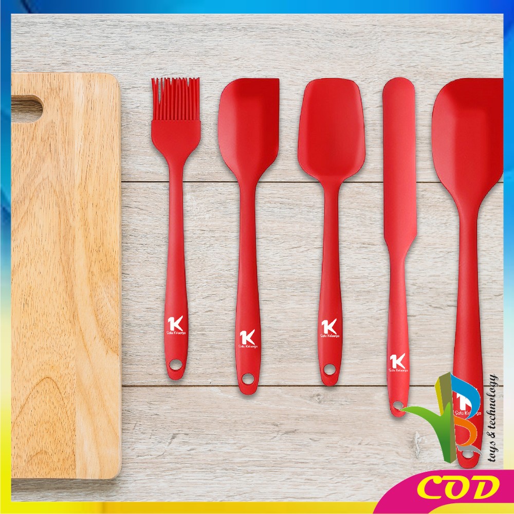 RB-C276 Spatula Silikon Tahan Panas Set 6IN1 Sutil Silicone Set Lengkap / Peralatan Dapur Kitchen Tool / Kitchen Utensil Set