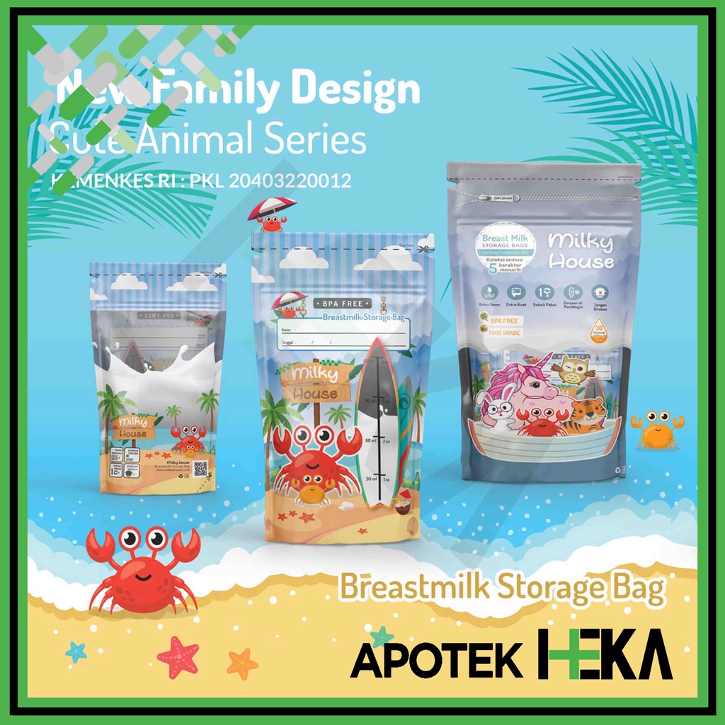 Milky House Kantong ASI 120 ml isi 30 pcs - Breast Milk Storage Bags (SEMARANG)