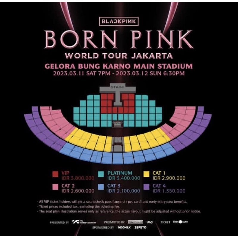 TIKET KONSER BLACKPINK WORLD TOUR [BORN PINK] JAKARTA.