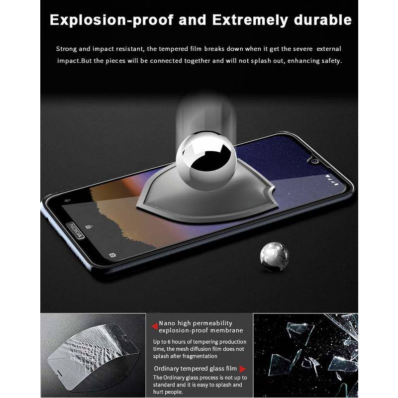 2pcs Pelindung Layar Tempered Glass Full Cover Untuk Nokia 1.4 2.4 3.4 5.4