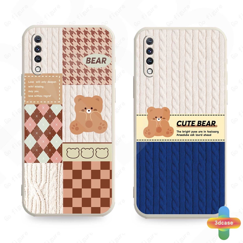 Soft Case Infinix Hot 10 11 Play 10 10t 10s NFC 10i S4 9 Pro 10 Lite 11 Plus Hot 9 Play 11 11S NFC Smart 4 4C 5 Pro 3 Plus Note 8 10 Tecno Spark 5 PRO A15 A16 A5S Y12 Y20 Y15S Y21S Stitching Colors Bear Silicone Case