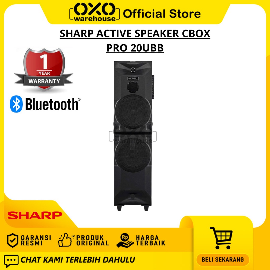 Sharp Speaker Aktiv CBOX-PRO20UBB Low Watt Audio Garansi Resmi