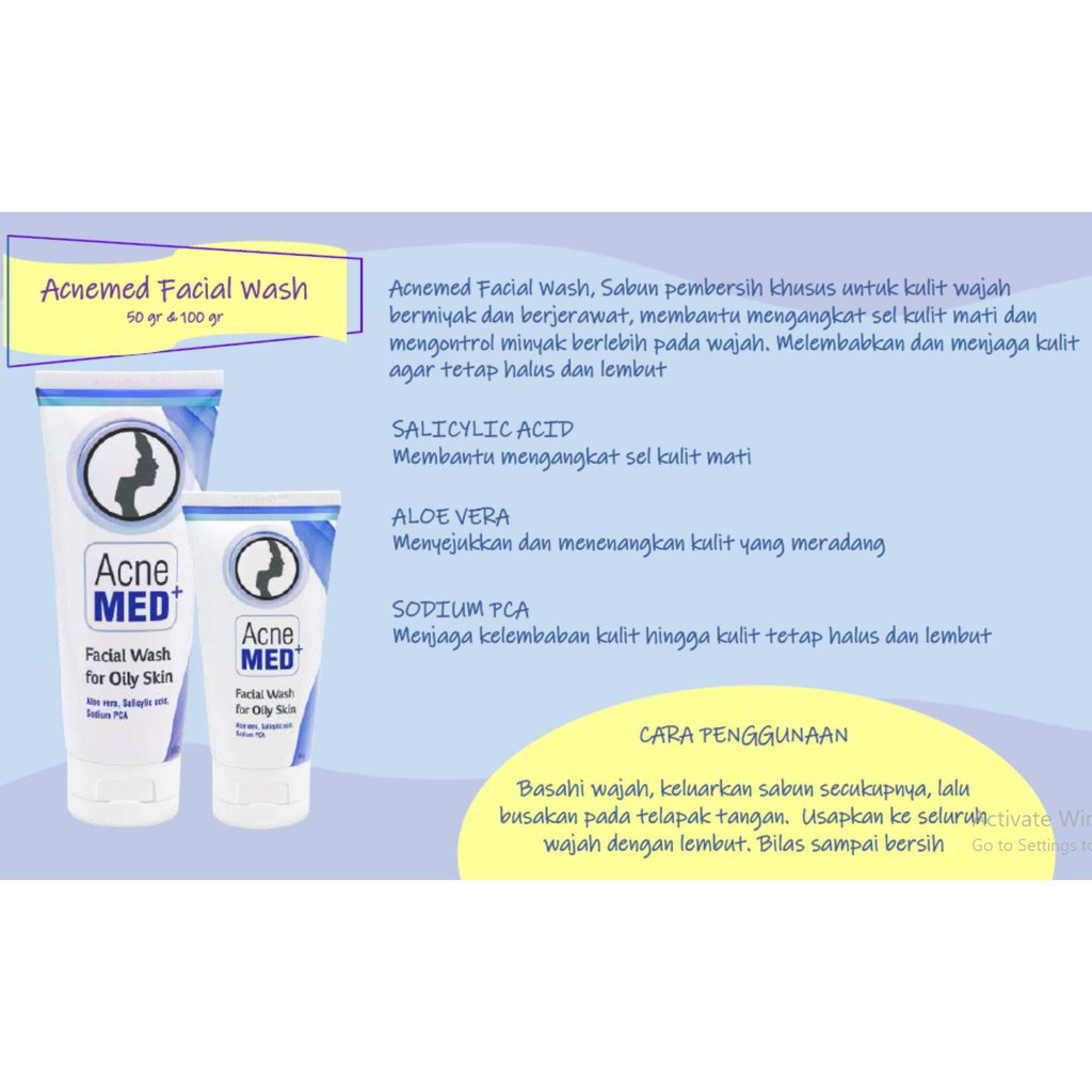 ACNEMED Facial Wash For Oily Skin 50gr|100gr Untuk Kulit Berminyak