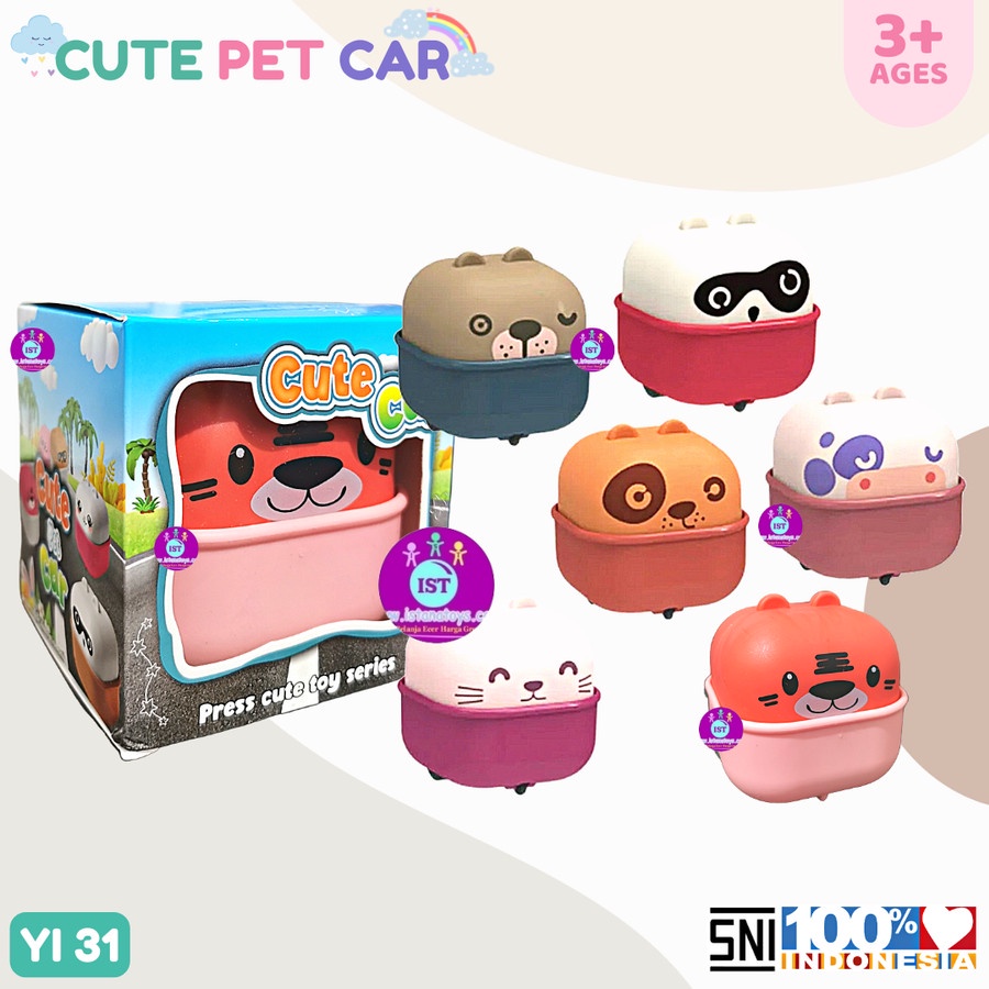 OG Mainan Animal Push Back Cute Pet Car YI 31