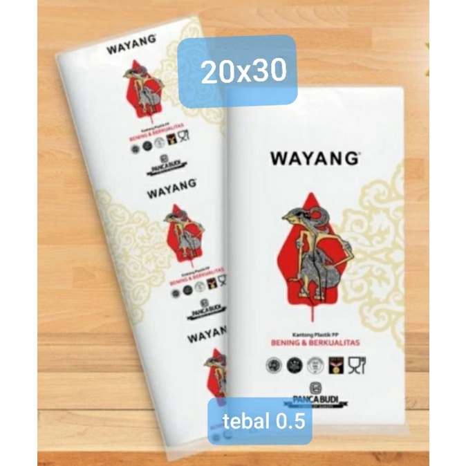 PLASTIK PP WAYANG 20X30 TEBAL 0.5