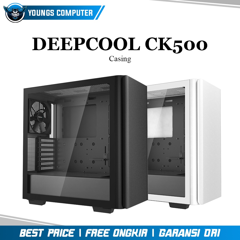 CASING DEEPCOOL CK500 2xFan | Mid Tower Case Komputer