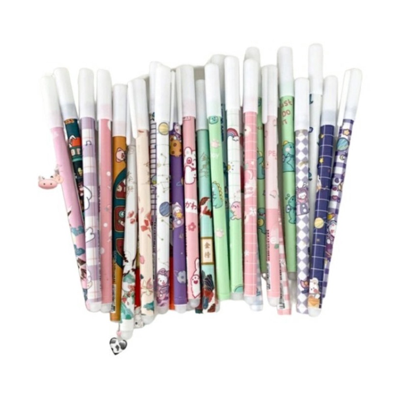 Pulpen Gel Karakter Bisa Di Hapus Bolpoin Mekanik Gel Hapus Gambar Kartun Lucu 6 Pcs 12 Pcs