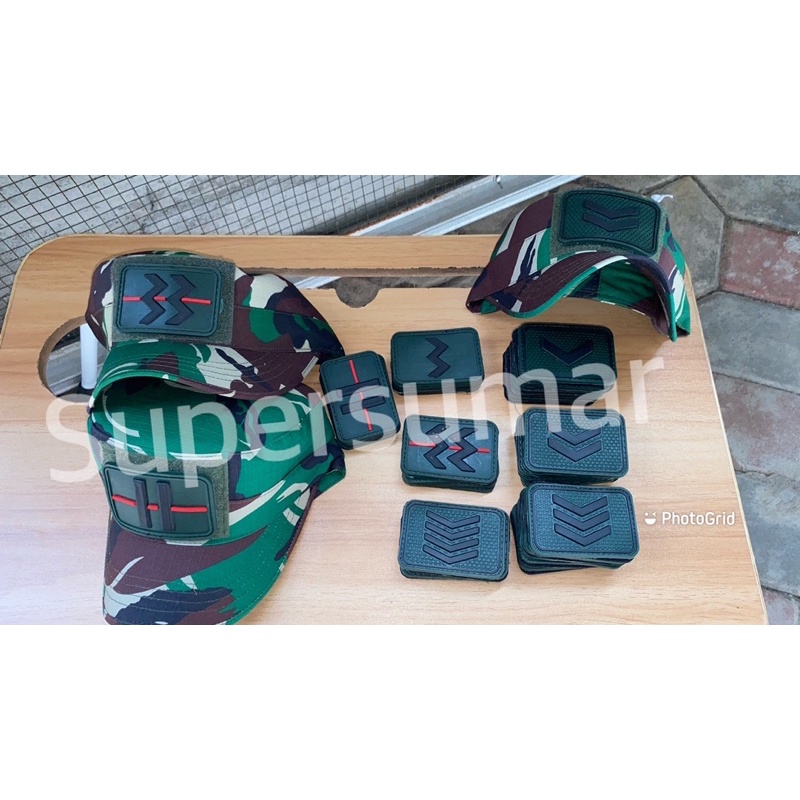 Rubber patch pangkat  TNI AD terbaru
