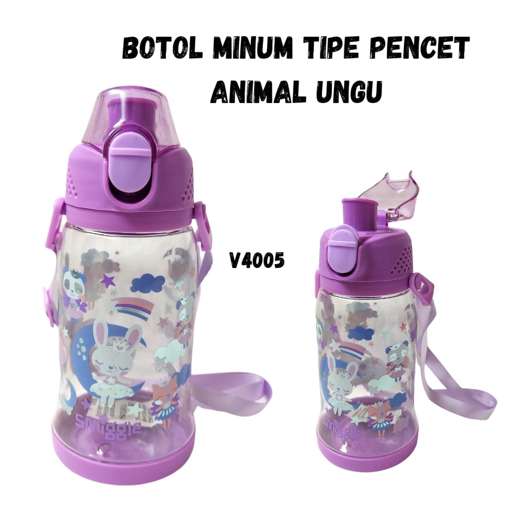 Botol Minum Anak SMIGL Karakter Tali Panjang 450ml BPA V-4005