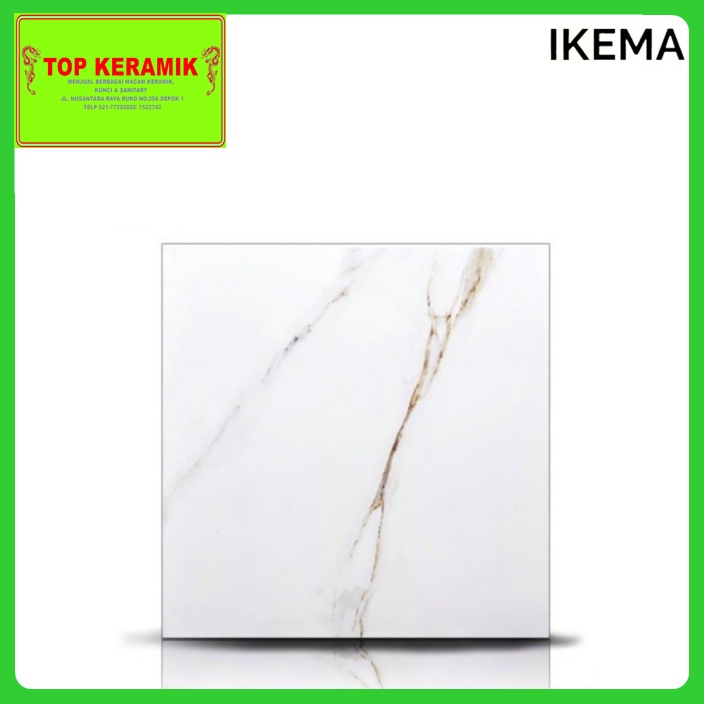 Keramik Lantai Ikema 50x50 11081 Putih Motif
