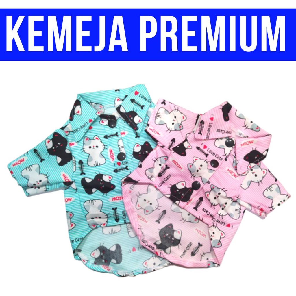 Baju Kemeja Kucing Anjing Murah Lucu Aksesoris Pakaian Hewan FEFARM