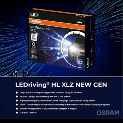 Lampu LED Mobil Osram H1, H4, HB3, HB4, H7, H11/H16/H27/H8, HIR2 6000K XLZ 20w Putih TERANG !