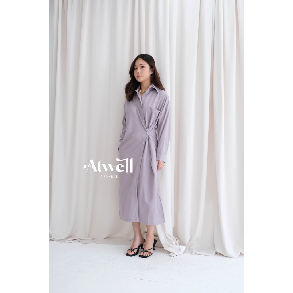 Agatha Oversize Wrap Long Shirt Dress