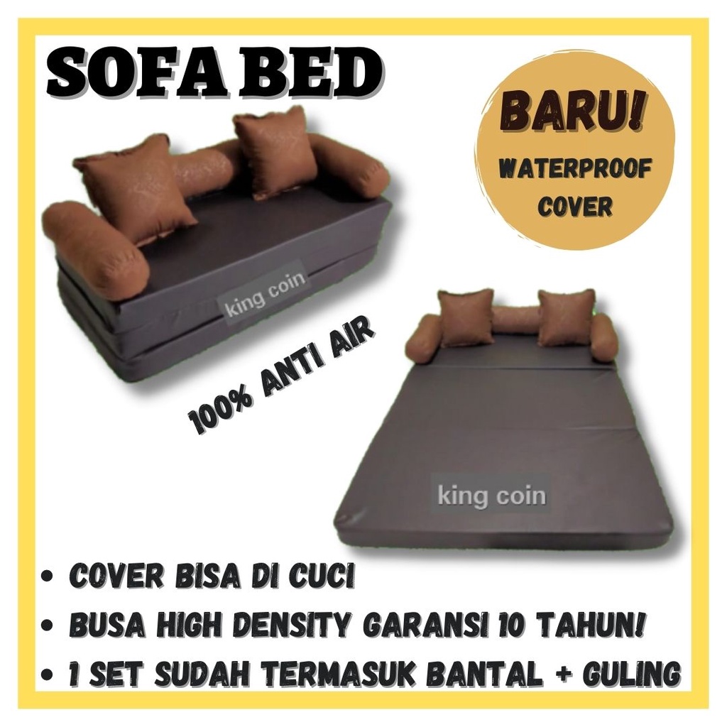Sofa Bed Lipat Anti Air Waterproof Kasur Lipat Busa Tahan Lama Sofabed Ruang Tamu Kursi Lipat Minima