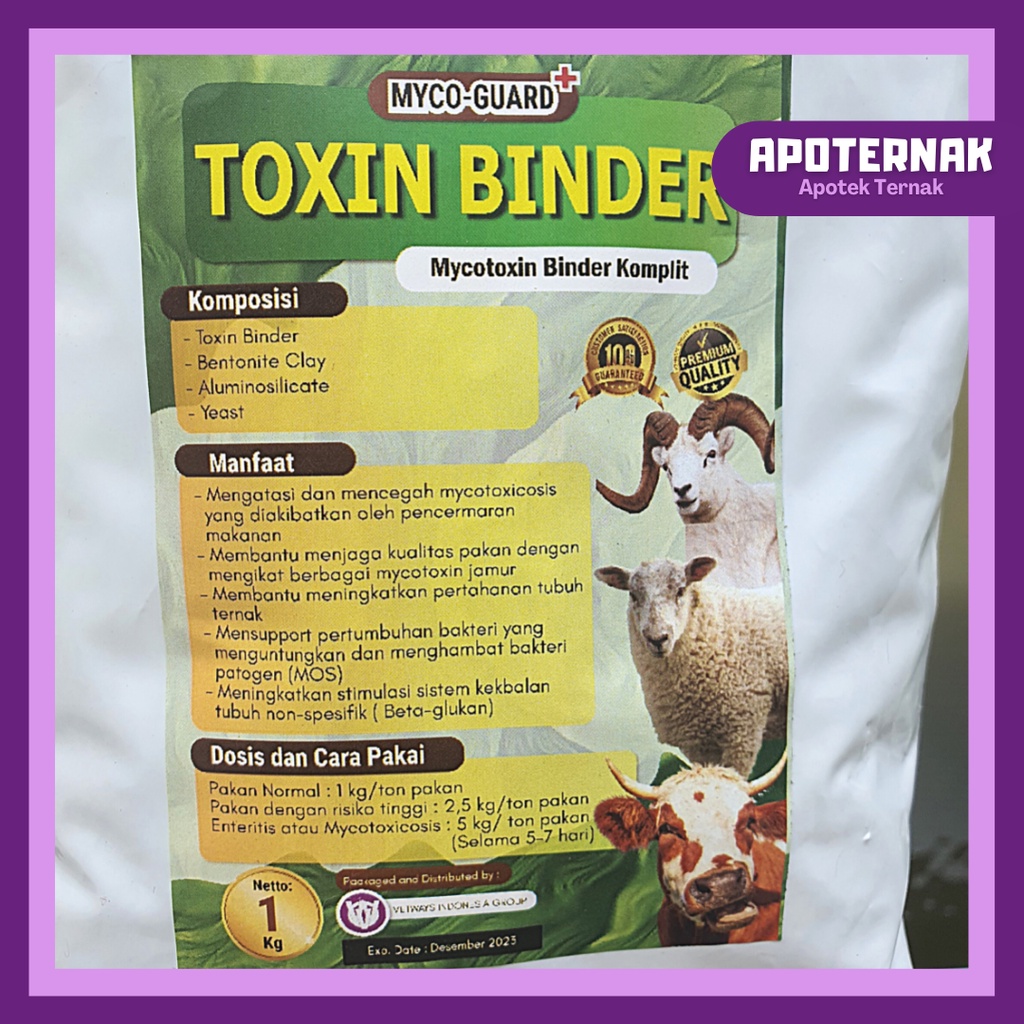 MYCO-GUARD TOXIN BINDER 1 kg | Mencegah dan Mengatasi Racun Toxin Jamur Pada Pakan yang Tercemar Mycotoxicosis